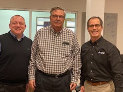 All Systems Vice President David Govro (left), All Systems Founder Gary Venable, SR. (center), and SWC President Todd Lucy (right). All Systems Vice President David Govro (left), All Systems Founder Gary Venable, SR. (center), and SWC President Todd Lucy (right).