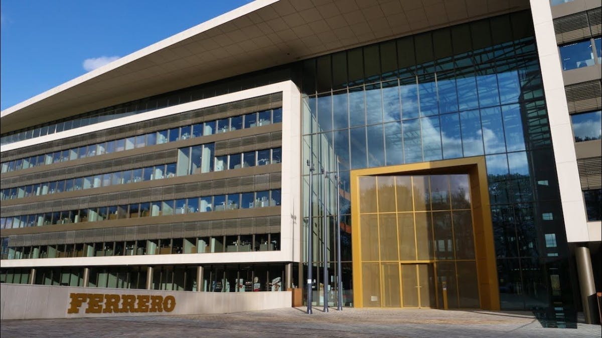Chocolatier Ferrero Rocher recently outfitted its new global headquarters building in Luxembourg with a &apos;golden&apos; TQA automatic revolving door.