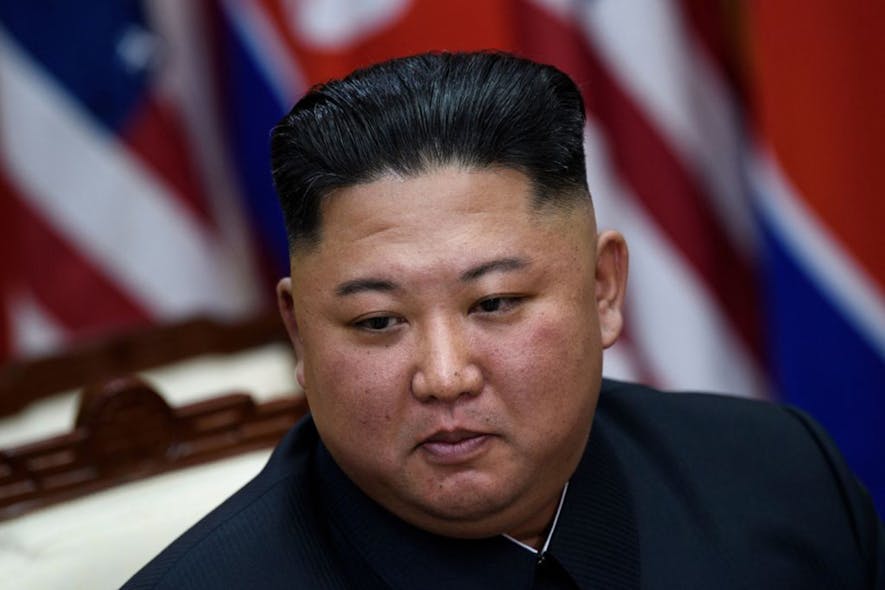 North Korea&apos;s leader Kim Jong Un before a meeting with President Donald Trump on June 30, 2019.