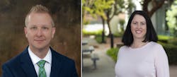 Justin Wilmas (left) has been hired as president of Netwatch North America. Rochelle Thompson (right) has been appointed CMO of the Netwatch Group.