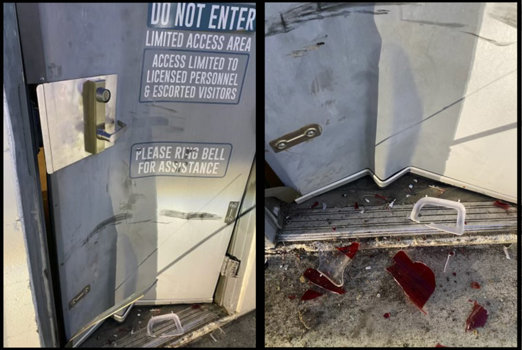 The Trident, with its self-locking multi-point deadbolt system, secures the door to the frame at five different points.