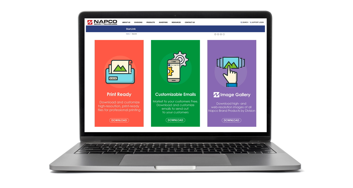Napco has introduced a new Marketing Tools Portal for dealers/integrators.