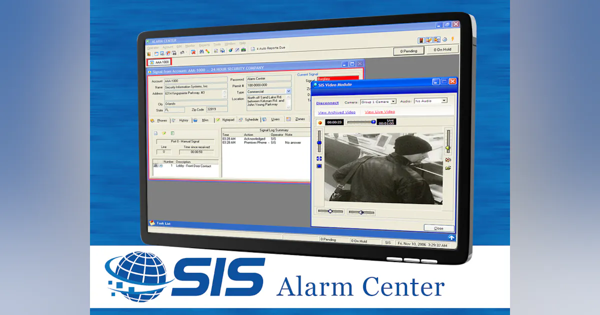 Alarm Center from Security Information Systems (SIS) | Security Info Watch