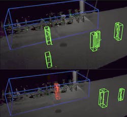 The 3D reality capture sensor for surveillance from Leica Geosystems differentiates between still and moving objects and frames critical areas with digital fences. The 3D reality capture sensor for surveillance from Leica Geosystems differentiates between still and moving objects and frames critical areas with digital fences.