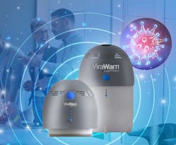 Like a smoke detector monitoring the air and alerting when smoke is detected, ViraWarn monitors the air and immediately alerts when coronavirus particles are detected. The patented sensor technology focuses on the unique electrochemistry of spiked protein viruses, including COVID-19 and influenza, to trigger an alert. Like a smoke detector monitoring the air and alerting when smoke is detected, ViraWarn monitors the air and immediately alerts when coronavirus particles are detected. The patented sensor technology focuses on the unique electrochemistry of spiked protein viruses, including COVID-19 and influenza, to trigger an alert.