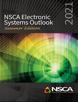 NSCA, the leading not-for-profit association representing the commercial integration industry, has updated its biannual Electronic Systems Outlook report for Summer 2021. NSCA, the leading not-for-profit association representing the commercial integration industry, has updated its biannual Electronic Systems Outlook report for Summer 2021.