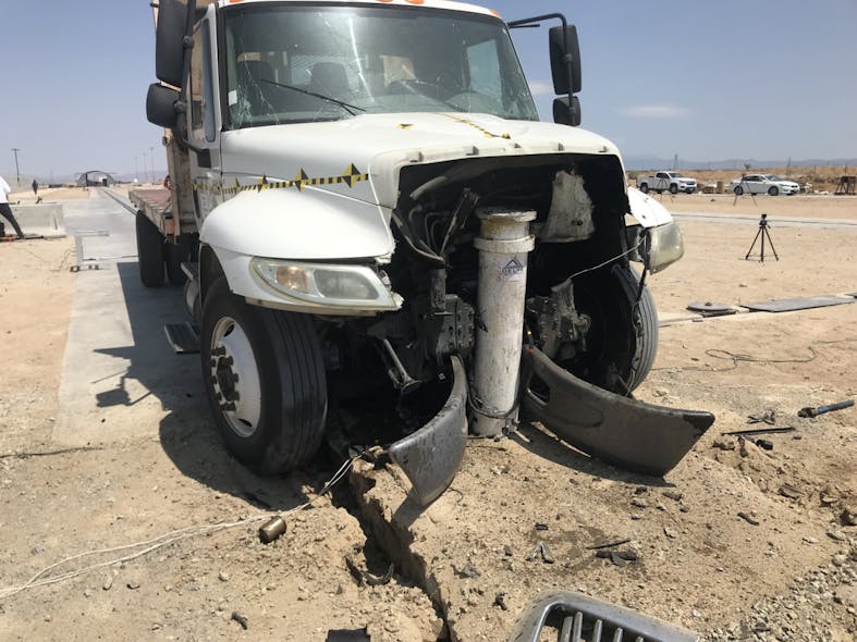 Delta Scientific&apos;s DSC633 bollard stopped and destroyed a simulated bomb truck during a recent test.