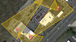 For a car deadlership, blanketing the area with automated video protection while avoiding false alarms can be the foundation for a very resilient security solution.