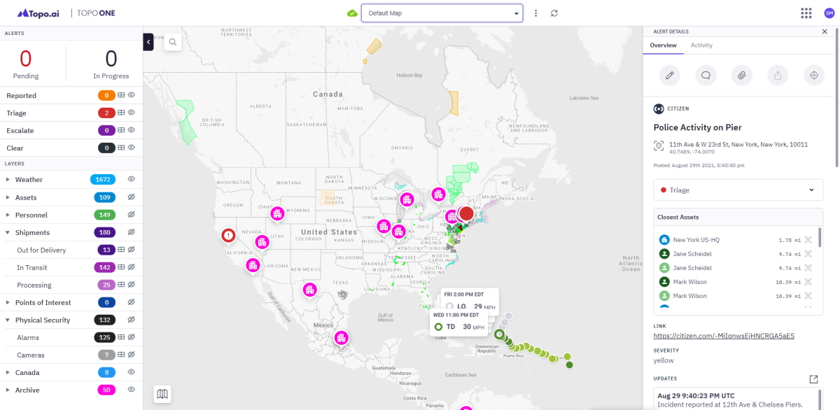 TopoONE aggregates threat intelligence data into a single pane of glass for end-users.