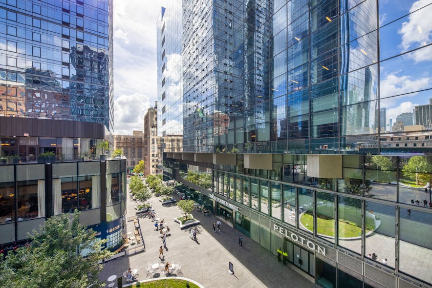 The Manhattan West mixed-use development that includes five buildings, a 1.5-acre public park, a high-end retail mall, train station extension and more.