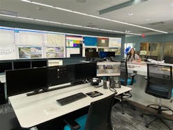 The airport operations center houses the new command center, badging office and training room.