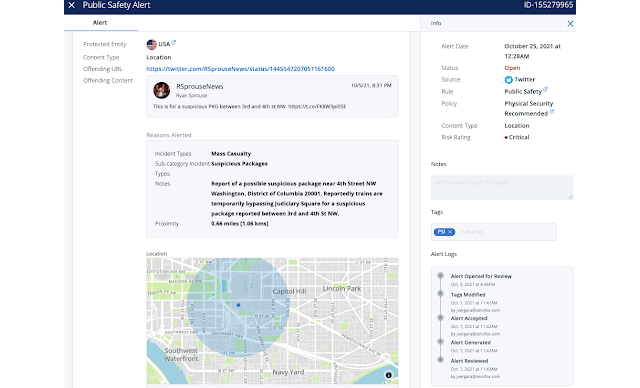 ZeroFox's new Physical Security Intelligence solution is designed to provide corporate security personnel with real-time visibility and intelligence on issues related supply chain disruptions, as well as public safety incidents with the potential to impact organizational worksites and employees.