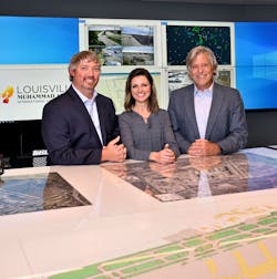 SDF project leadership team includes David Prince, Director of IT Operations, Megan Atkins Thoben, the Director of Operations and Business Development at Louisville Regional Airport Authority, and Dan Mann, Executive Director of the Louisville Regional Airport Authority. SDF project leadership team includes David Prince, Director of IT Operations, Megan Atkins Thoben, the Director of Operations and Business Development at Louisville Regional Airport Authority, and Dan Mann, Executive Director of the Louisville Regional Airport Authority.