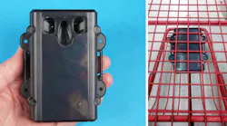 The new BoB sensor from BoB Profit Partners and Phase IV Engineering leverages time of flight and radio frequency identification (RFID) technology to measure the distance between the bottom of shopping carts and their lower shelves to alert shoppers and cashiers to when items are left on the lower rack of the buggy.