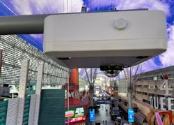 A Shotpoint gunshot detection sensor helps protect the Fremont Street Experience in Las Vegas. The location&rsquo;s 16 Shotpoint units assisted police in locating and arresting a suspect in a fatal shooting.