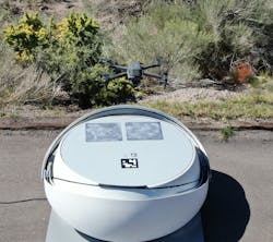 The drones are triggered for launch either by motion detection or via a pre-planned mission mode. The drones are triggered for launch either by motion detection or via a pre-planned mission mode.