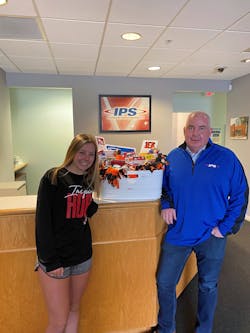 IPS President and CEO Andy Boyd presented a gift basket for auction to the Leukemia and Lymphoma Society. IPS President and CEO Andy Boyd presented a gift basket for auction to the Leukemia and Lymphoma Society.