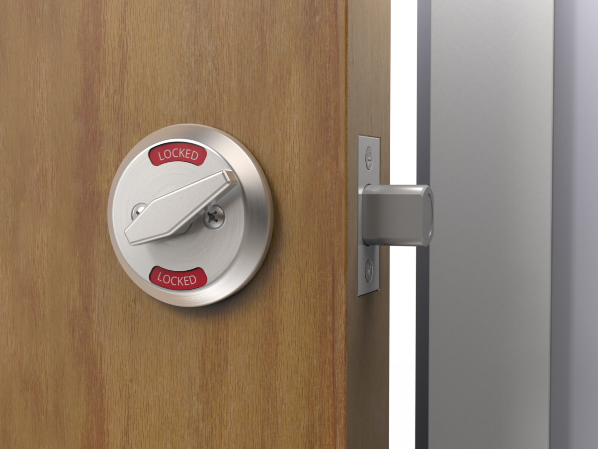 Yale Indicator Deadbolt Locked Open (hi Res)
