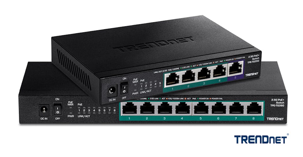 TRENDnet&rsquo;s new unmanaged 2.5G PoE+ switches are designed to expand your network&rsquo;s bandwidth and reduce traffic bottlenecks while delivering power and data over a single cable.