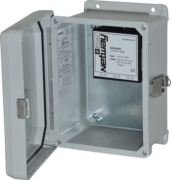The NetWay2ESWPN is an outdoor version mounted in NEMA 4/4X IP66-11 Rated enclosure.