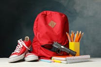 Handgun and backpack