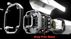 DFG consists of a hydrophobic layer, a dielectric layer, a patterned transparent electrode, and a cover glass added in front of a camera lens.