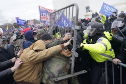 Former President Donald Trump's supporters storm the U.S. Capitol in an effort to overturn the 2020 election results on Jan. 6, 2021, in Washington, D.C. Former President Donald Trump's supporters storm the U.S. Capitol in an effort to overturn the 2020 election results on Jan. 6, 2021, in Washington, D.C.