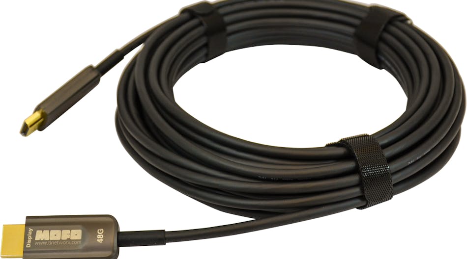 TechLogix MOFO HD21 Series cables feature a true fiber optic core for interference-free, uncompressed 8K HDMI signal transmission up to 30m without the need for in-line boosters or power supplies.