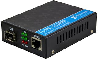 The TL-MC-1S1RPP adapts fiber to twisted pair while maintaining Gigabit network speeds and providing PoE+ to connected devices, such as cameras and access points.