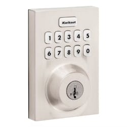 The Home Connect 620, which offers a 10-button keypad with one-touch locking, is Kwikset’s first smart lock in the “Home Connect” line. The Home Connect 620, which offers a 10-button keypad with one-touch locking, is Kwikset’s first smart lock in the “Home Connect” line.