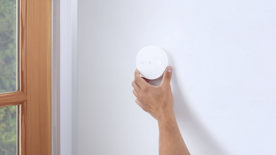 Using AI technology, the Ring Alarm Glass Break Sensor detects the sound of glass breaking up to 25 feet away.