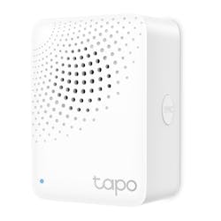 With a bundled setup featuring the Tapo H100 Smart IoT Hub, pictured above, along with the Tapo T100 Smart Motion Sensor and T110 Smart Window/Door Sensor, users can set alarm triggers for the 90-decible alarm that is built into the smart hub.
