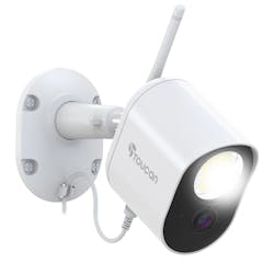 The Toucan Security Light Camera is designed to be sleek and compact with a built-in super bright 1200 lumens security light, accurate radar motion detection, crystal-clear night vision, 1920 x 1080 Full HD video, and 110 dB siren. The security light connects via WiFi and can be powered from any electrical outlet with the capability of 24/7 recording. The Toucan Security Light Camera is designed to be sleek and compact with a built-in super bright 1200 lumens security light, accurate radar motion detection, crystal-clear night vision, 1920 x 1080 Full HD video, and 110 dB siren. The security light connects via WiFi and can be powered from any electrical outlet with the capability of 24/7 recording.