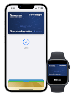 Property owner introduced contactless access to its 7 World Trade Center office building through employee badge in Apple Wallet. Property owner introduced contactless access to its 7 World Trade Center office building through employee badge in Apple Wallet.