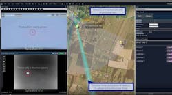 At the testing range similar to a typical border operational environment, the PureActiv C4ISR was able to detect and track small UAS flying different evading trajectories within the range of deployed sensors.