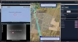 At the testing range similar to a typical border operational environment, the PureActiv C4ISR was able to detect and track small UAS flying different evading trajectories within the range of deployed sensors. At the testing range similar to a typical border operational environment, the PureActiv C4ISR was able to detect and track small UAS flying different evading trajectories within the range of deployed sensors.