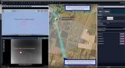 At the testing range similar to a typical border operational environment, the PureActiv C4ISR was able to detect and track small UAS flying different evading trajectories within the range of deployed sensors.
