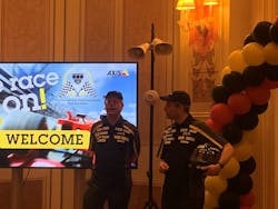 From left-to-right: Axis Communications Co-founder Martin Gren and Vice President for the Americas Fredrik Nilsson, speak during the company’s annual press briefing at ISC West 2022. From left-to-right: Axis Communications Co-founder Martin Gren and Vice President for the Americas Fredrik Nilsson, speak during the company’s annual press briefing at ISC West 2022.