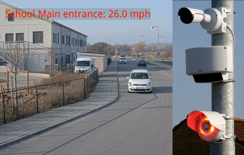 The AXIS Speed Monitor application can be combined with the company&rsquo;s radar solution and one of their visual or thermal cameras to monitor traffic speeds in places like school zones.