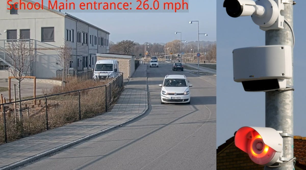 The AXIS Speed Monitor application can be combined with the company&rsquo;s radar solution and one of their visual or thermal cameras to monitor traffic speeds in places like school zones.