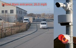 The AXIS Speed Monitor application can be combined with the company’s radar solution and one of their visual or thermal cameras to monitor traffic speeds in places like school zones. The AXIS Speed Monitor application can be combined with the company’s radar solution and one of their visual or thermal cameras to monitor traffic speeds in places like school zones.