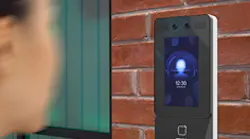 The Hikvision MinMoe reader provides access control, video intercom, and video security capabilities in a single device.
