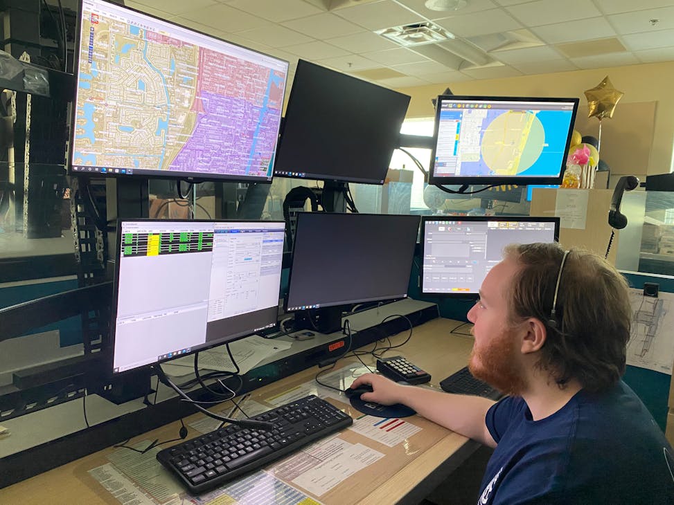 ADT Smart Monitoring claims to facilitate a faster connection between central stations and 911 centers, like this one in Boynton Beach, Fla.