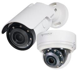 The ME8 Series IP cameras from March Networks use Deep Neural Network processing power to accurately detect both people and vehicles.