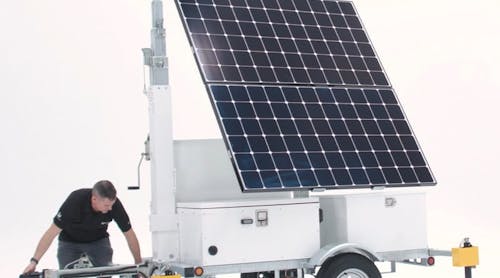 The video arrays can be transported to specific exterior locations and powered via solar and supplemented by fuel-cell generators.