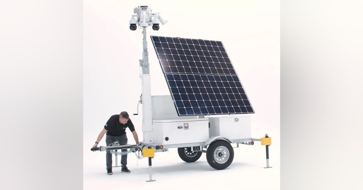 Mobile video online surveillance trailer