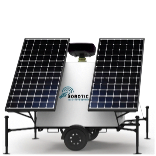 RIO (ROSA Independent Observatory) continues the productization of RAD&rsquo;s best-selling, multiple award-winning security robot known as ROSA. RIO consists of a single ROSA 3.1 unit mounted atop a solar-powered portable trailer, with the option of adding a second ROSA unit.