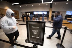 Customers inside the Zen Leaf cannabis dispensary in Elizabeth on April 21, 2022, on the day that New Jersey joined 13 other states in legalizing marijuana for recreational use. Customers inside the Zen Leaf cannabis dispensary in Elizabeth on April 21, 2022, on the day that New Jersey joined 13 other states in legalizing marijuana for recreational use.