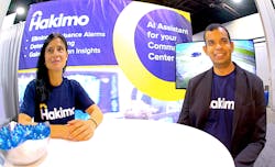 Sarah Semerjian, head of marketing, left, and Hakimo.ai CEO and co-founder Sam Joseph discuss the necessity to filter out anomalous events. Sarah Semerjian, head of marketing, left, and Hakimo.ai CEO and co-founder Sam Joseph discuss the necessity to filter out anomalous events.