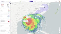 TopoONE hurricane warning